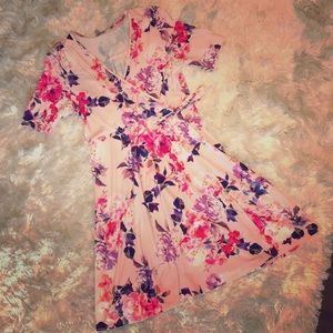 Asos Maternity Nursing Dress in Pink base floral